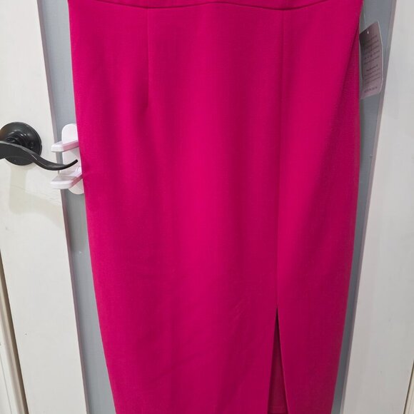 Eliza J Hot Pink Bow Shoulder Sheath Dress Size 10 NWT Elegant Cocktail - Picture 5 of 11